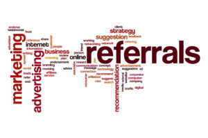 Referrals word cloud